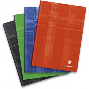 Lot de 5 : Clairefontaine 69141C Un Cahier Broche Dos Toile - A4 21x29,7 cm - 192 Pages Grands Carreaux - Papier Blanc 90 g - Co