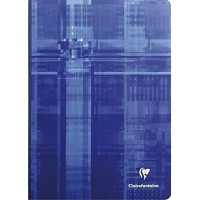 Lot de 5 : Clairefontaine 69142C Un Cahier Broche Dos Toile - A4 21x29,7 cm - 192 Pages Petits Carreaux - Papier Blanc 90 g - Co