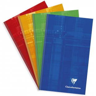 Clairefontaine 69502C Un Carnet Brochure Rembordee Rigide - 11x17 cm - 192 Pages Petits Carreaux - Papier Blanc 90 g - Couvertur