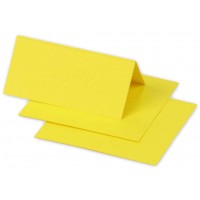 Clairefontaine 75023C - Paquet de 25 Marque-Places - Format 8,5x8cm - 210g/m² - Coloris Jaune Soleil - Invitation Evenements et 