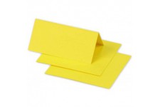 Clairefontaine 75023C - Paquet de 25 Marque-Places - Format 8,5x8cm - 210g/m² - Coloris Jaune Soleil - Invitation Evenements et 