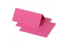 Clairefontaine 75024C - Paquet de 25 Marque-Places - Format 8,5x8cm - 210g/m² - Coloris Rose Fuchsia - Invitation Evenements et 