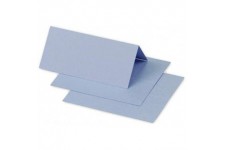 Clairefontaine 75039C - Paquet de 25 Marque-Places - Format 8,5x8cm - 210g/m² - Coloris Bleu Lavande - Invitation Evenements et 