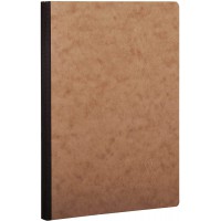 Clairefontaine 79540C Collection Age Bag Un Carnet Cousu Dos Toile Tabac - A5 14,8x21 cm - 192 Pages Unies Blanches - Papier 90 