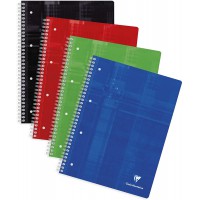 Clairefontaine 82510C Un Cahier a Spirale Perfore - A4+ 22,5x29,7 cm 160 Pages Detachables Unies Blanches Papier Cla