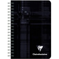 Lot de 5 : Clairefontaine 8502C Un Carnet a Spirale - 9x14 cm - 180 Pages Petits Carreaux - Papier Blanc 90 g - Couverture Carte