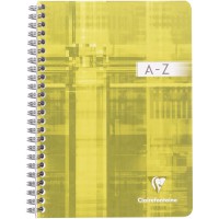 Lot de 5 : Clairefontaine 8549C Repertoires a Spirale - A5 14,8x21 cm - 180 Pages Petits Carreaux - Papier Blanc 90 g - Couvertu