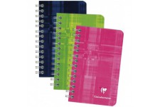 Clairefontaine 8582C Un Carnet a  Spirale - 7,5x12 cm - 100 Pages Petits Carreaux - Papier Blanc 90 g - Couverture Carte Pellicu