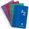 Clairefontaine 8589C - Un repertoire a spirale 100 pages 7,5x12 cm 90g petits carreaux, couverture carte pelliculee