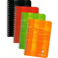 Lot de 5 : Clairefontaine 8606C Un Carnet a Spirale - 11x17 cm - 180 Pages Lignees - Papier Blanc 90 g - Couverture Carte Pellic