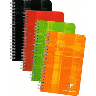 Lot de 5 : Clairefontaine 8606C Un Carnet a Spirale - 11x17 cm - 180 Pages Lignees - Papier Blanc 90 g - Couverture Carte Pellic