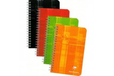 Lot de 5 : Clairefontaine 8606C Un Carnet a Spirale - 11x17 cm - 180 Pages Lignees - Papier Blanc 90 g - Couverture Carte Pellic