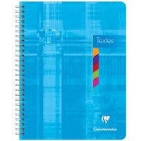Clairefontaine 8756C - Un cahier de texte a  spirale 144 pages 17x22 cm 90g avec touches de couleurs detachables, couverture car