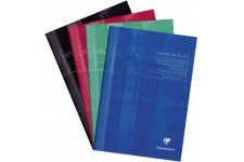 Clairefontaine 9059C - Un agenda de bord remborde rigide 4 colonnes 144 pages (24 cases par semaine) 21x29,7 cm 90g, couverture 