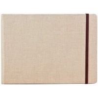 Clairefontaine 96108C - Un carnet de voyage Goldline 60 pages de papier dessin 14,8x21 cm 180g, couverture toilee et fermeture e