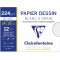 Clairefontaine 96176C - Pochette Dessin Scolaire - 12 Feuilles Papier Dessin Blanc a  Grain - 24x32 cm (Dimensions du format A4+