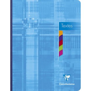 Clairefontaine 9626C Un Cahier de Texte Brochure Dos Toile - 17x22cm - 144 Pages Grands Carreaux avec Touches de Couleurs Detach