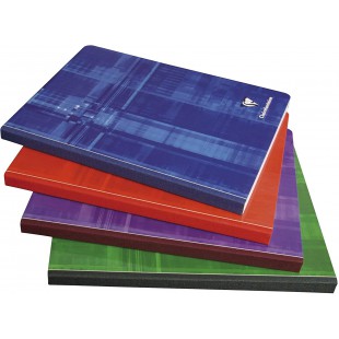 Lot de 5 : Clairefontaine 9761C Un Cahier Broche Dos Toile - 17x22 cm - 288 Pages Grands Carreaux - Papier Blanc 90 g