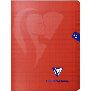 Lot de 10 : Clairefontaine 303748c - Un repertoire pique Mimesys 96 pages 17x22 cm 90g grands carreaux, couverture polypro (plas