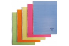 Lot de 10 : Clairefontaine 328115C Collection Linicolor Fresh Un Cahier a Spirale - A4 21x29,7 cm - 100 Pages Grands Carreaux - 