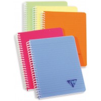 Lot de 5 : Clairefontaine 328546C Collection Linicolor Fresh Un Carnet a Spirale - A5 14,8x21 cm - 180 Pages Lignees - Papier Bl