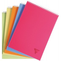 Lot de 5 : Clairefontaine 328635C Collection Linicolor Fresh Un Bloc a Spirale - A4 21x29,7 cm - 160 Pages Detachables Petits Ca