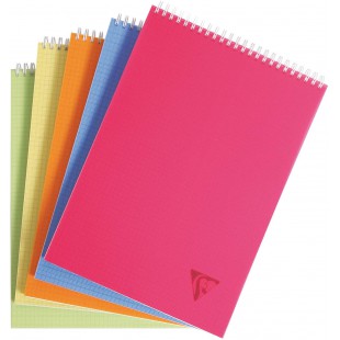 Lot de 5 : Clairefontaine 328635C Collection Linicolor Fresh Un Bloc a Spirale - A4 21x29,7 cm - 160 Pages Detachables Petits Ca