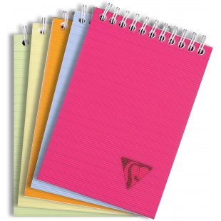 Lot de 5 : Clairefontaine 328655C Collection Linicolor Fresh Un Bloc a Spirale - A6 10,5x14,8 cm - 160 Pages Detachables Petits 