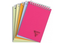 Lot de 5 : Clairefontaine 328655C Collection Linicolor Fresh Un Bloc a Spirale - A6 10,5x14,8 cm - 160 Pages Detachables Petits 