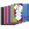 Lot de 5 : Clairefontaine 329755C Collection Linicolor Intensive Evolutiv'Book Carnet a Spirale Perfore - A5+ 16x21cm - 180 Page