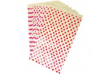 Clairefontaine 394108C - Un sachet de 50 pochettes kraft, 21x37+7cm, Pois