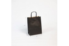 Clairefontaine 395612C - Un paquet de 25 sacs cadeau 16x8x21cm 110g, Kraft verge Noir