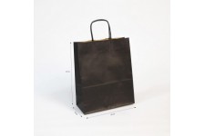 Clairefontaine 395712C - Un paquet de 25 sacs cadeau 22x10x27cm 110g, Kraft verge Noir