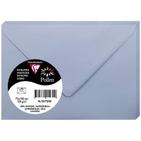 Clairefontaine 55720C - Paquet de 20 Enveloppes Gommees - Format 7,5x10cm - 120g/m² - Coloris Bleu Lavande - Invitation Evenemen
