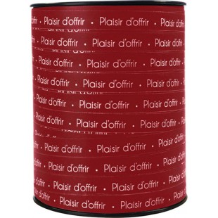 Clairefontaine 602106C - Une bobine de Ruban Bolduc Plaisir d'offrir - 250 m x 10 mm - Rouge - Ruban decoratif cadeau, DIY