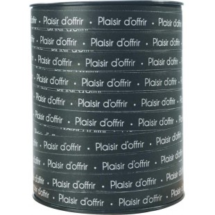 Clairefontaine 602129C - Une bobine de Ruban Bolduc Plaisir d'offrir - 250 m x 10 mm - Noir&Blanc - Ruban decoratif cadeau, DIY
