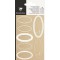 Clairefontaine 617068C - Un sachet de 28 etiquettes kraft adhesives, Ovale blanc