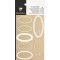 Clairefontaine 617068C - Un sachet de 28 etiquettes kraft adhesives, Ovale blanc