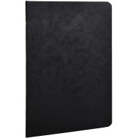 Clairefontaine 733161C Collection Age Bag Un Carnet Agrafe Noir - A5 14,8x21 cm - 96 Pages Lignees - Papier Blanc 90 