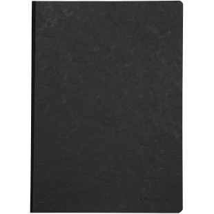 Clairefontaine 791401C Collection Age Bag Un Carnet Cousu Dos Toile Noir - A4 21x29,7 cm - 192 Pages Unies Blanches -