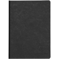 Clairefontaine 795401C Collection Age Bag Un Carnet Cousu Dos Toile Noir - A5 14,8x21 cm - 192 Pages Unies Blanches - Papier 90 