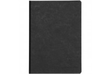 Clairefontaine 795401C Collection Age Bag Un Carnet Cousu Dos Toile Noir - A5 14,8x21 cm - 192 Pages Unies Blanches - Papier 90 