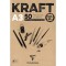 Clairefontaine 975816C Bloc Encolle Papier Kraft - 50 Feuilles Papier Kraft Verge Brun A3 29,7x42 cm 120g - Papier Do