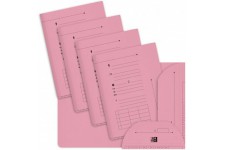 OXFORD Lot de 25 Sous-Dossiers A4 Capacite 200 Feuilles Carte Kraft Epaisseur 240g Rose