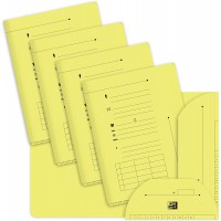 OXFORD Lot de 25 Sous-Dossiers A4 Capacite 200 Feuilles Carte Kraft Epaisseur 240g Jaune Pastel