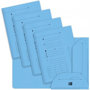 OXFORD Lot de 25 Sous-Dossiers A4 Capacite 200 Feuilles Carte Kraft Epaisseur 240g Bleu