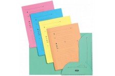 OXFORD Lot de 25 Sous Dossier HV Format A4 en Kraft Assortis