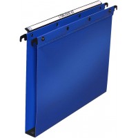 Ultimate PP Lot de 10 Dossiers Suspendus en Polypropylene Opaque pour Tiroir Fond 30mm Bleu