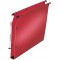Ultimate PP Lot de 10 Dossiers Suspendus en Polypro Opaque pour Armoire Fond 30mm Rouge