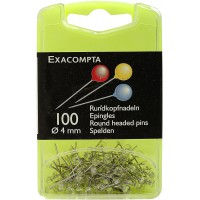 Boite de 100 epingles spheriques - hauteur de pointe 15mm - 4mm de diametre